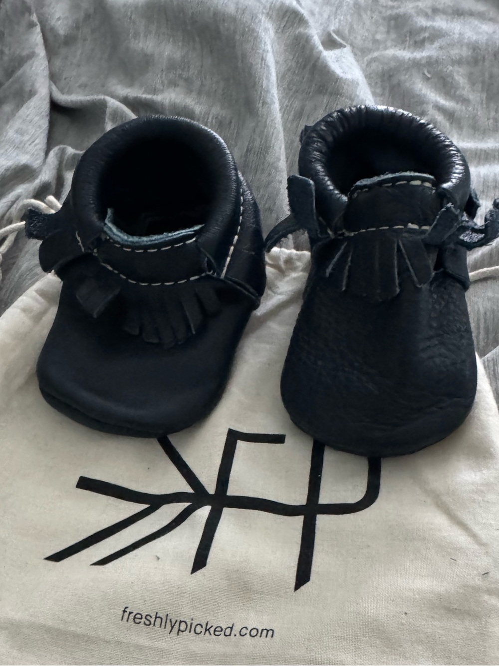Navy Freshly Picked Moccasins